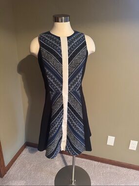 Adelyn Rae Sleeveless Front Embroidered Dress